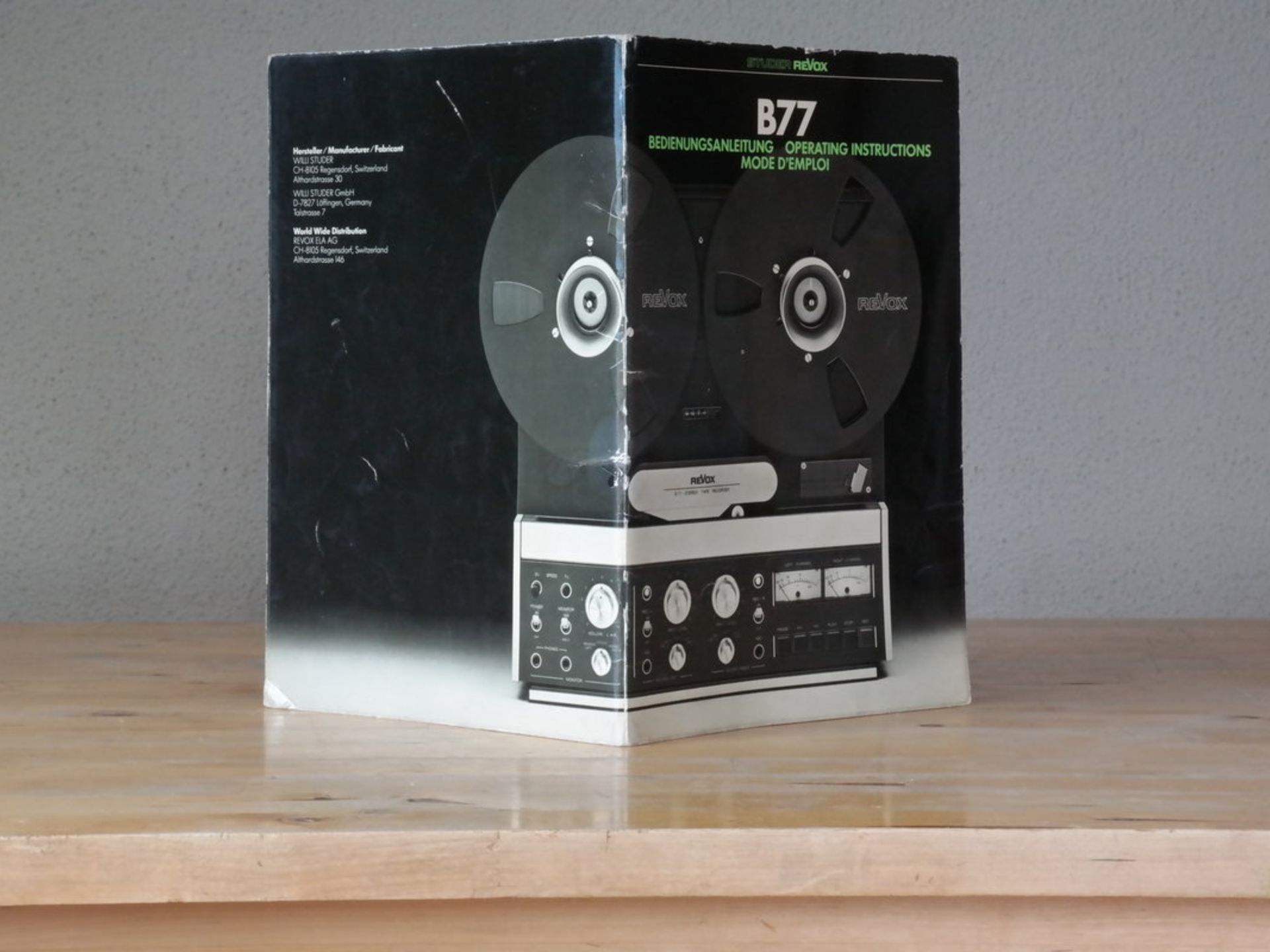 Revox B77 Handbuch / Manual 