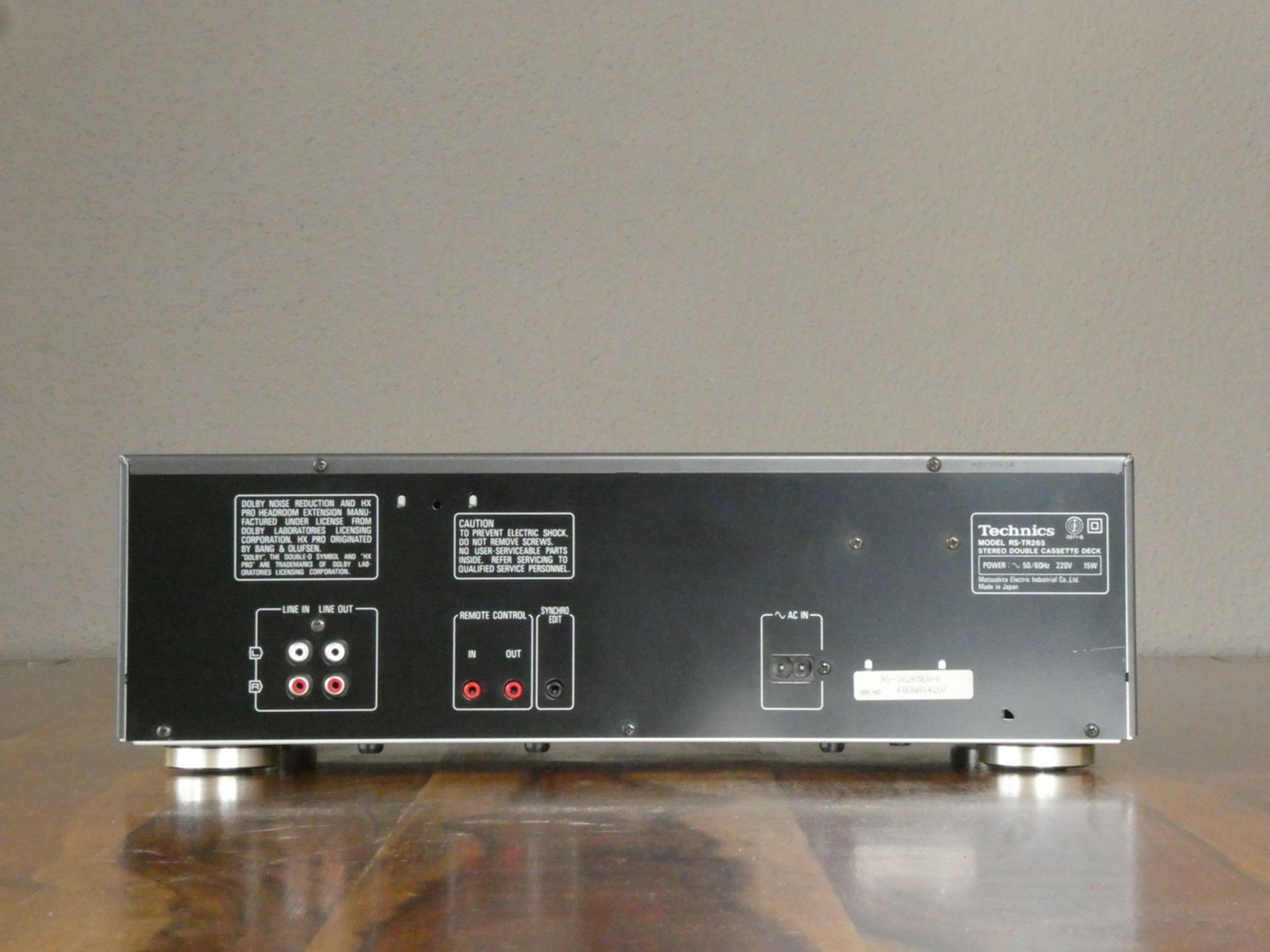 Technics RS-TR265 Rückseite 